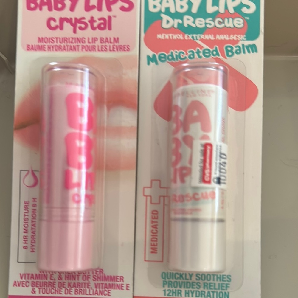 Maybelline Baby Lips Crystal and Dr. Rescue Lip Balm Set